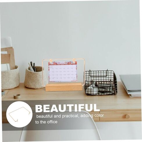 حامل تقويم المكتبي الحديد القوي حامل التقويم للتقويم للمكاتب المنزلية لتوفير المساحات المنزلية دعم التصميم للتقويم المكتبي ملحق الأنيقة على الطاولة in Kuwait