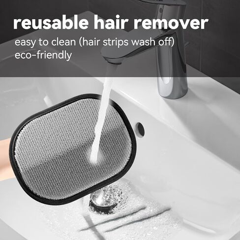 قفازات مزيل الشعر للحيوانات الأليفة: تصميم ثابت ، 9.4 "× 7.1" مزيل الوبر القابل لإعادة الاستخدام للأثاث والملابس ومقاعد السيارات - أداة الاستمالة للقطط والكلاب ، 2 مساءً in Kuwait