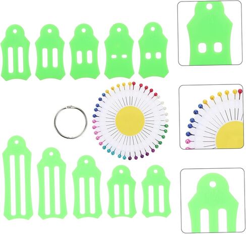 JOJOFUNY 12PCS مقاطع خياطة متعددة الحجم ودبابيس اللحف الملونة لمستلزمات DIY CRAFT أدوات خياطة النسيج متينة للتخيين والتطريز in Kuwait