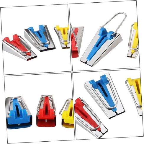 kallory 6pcs تحيز الشريط صانع الأداة النسيج خياطة اللحف ملحقات ملحقات التحيز خلق الشريط لأكياس المناديل الأوشحة in Kuwait