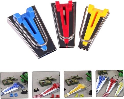 kallory 6pcs تحيز الشريط صانع الأداة النسيج خياطة اللحف ملحقات ملحقات التحيز خلق الشريط لأكياس المناديل الأوشحة in Kuwait