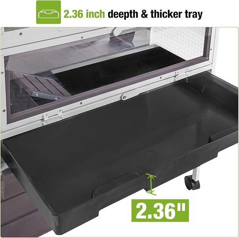 قفص خنزير غينيا خشبي كبير ، موطن حيوان صغير داخلي للهامستر ، الأرانب ، شينشيلات ، الفئران ، السناجب ، الجيربيل مع رف التخزين (خارج أبيض) in Kuwait