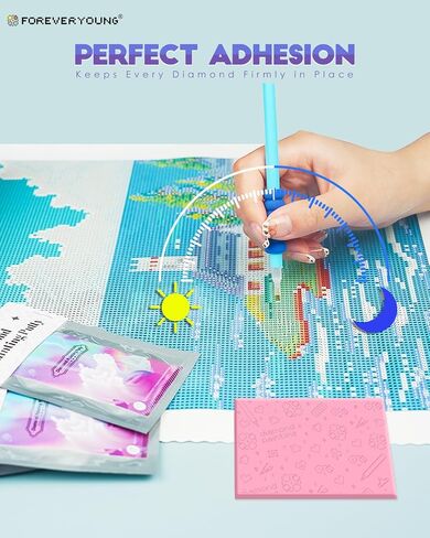 ForeverYoung Diamond Painting Putty, Long-Lasting Stickiness Diamond Art Putty, Scientifically Formulated Clay Glue, Wax for Diamond Art Accessories and Tools (15g x 6) in Saudi Arabia