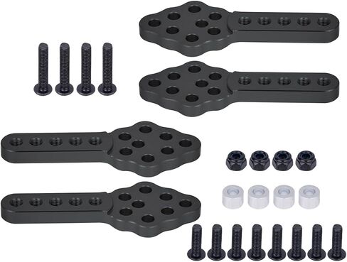 CNC Metal RC Car Eassorber Mount 4pcs أسود ضبط ارتفاع زاوية الوقوف ل SCX10 المحوري 90046 D90 D110 1/10 ترقيات Crawler Carler in Kuwait