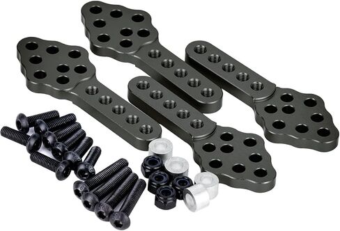 CNC Metal RC Car Eassorber Mount 4pcs أسود ضبط ارتفاع زاوية الوقوف ل SCX10 المحوري 90046 D90 D110 1/10 ترقيات Crawler Carler in Kuwait