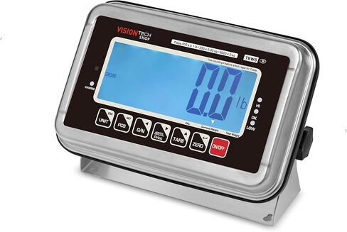 VisionTechShop TBWS-500 Washdown Stainless Steel Bench Scale, Lb/Kg/Oz Switchable, 500lb Capacity, 0.1lb Readability, NTEP Legal for Trade in Saudi Arabia
