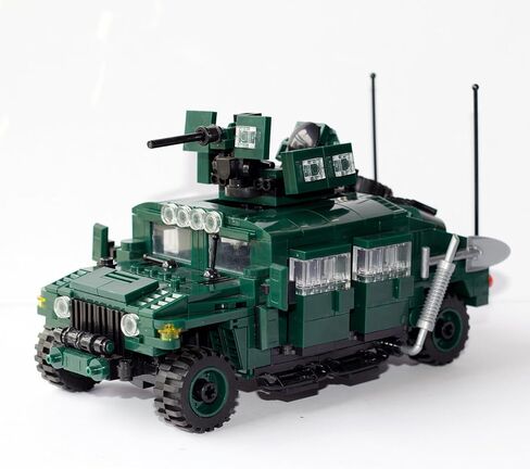 Military Vehicles Building Blocks (500 Pieces Kits), M1151 Armored Vehicle Model Designed for Kids (8+Years) Adults and Car Lovers in Kuwait