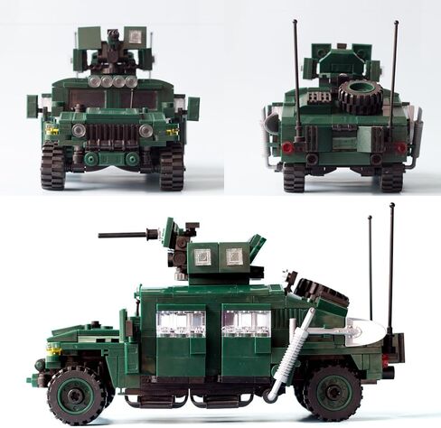 Military Vehicles Building Blocks (500 Pieces Kits), M1151 Armored Vehicle Model Designed for Kids (8+Years) Adults and Car Lovers in Kuwait