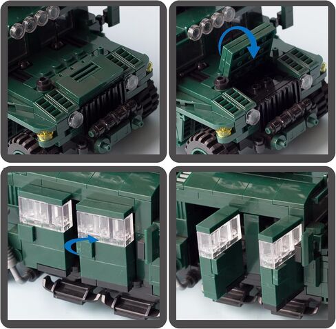 Military Vehicles Building Blocks (500 Pieces Kits), M1151 Armored Vehicle Model Designed for Kids (8+Years) Adults and Car Lovers in Kuwait