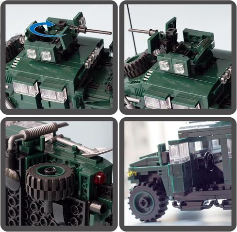 Military Vehicles Building Blocks (500 Pieces Kits), M1151 Armored Vehicle Model Designed for Kids (8+Years) Adults and Car Lovers in Kuwait