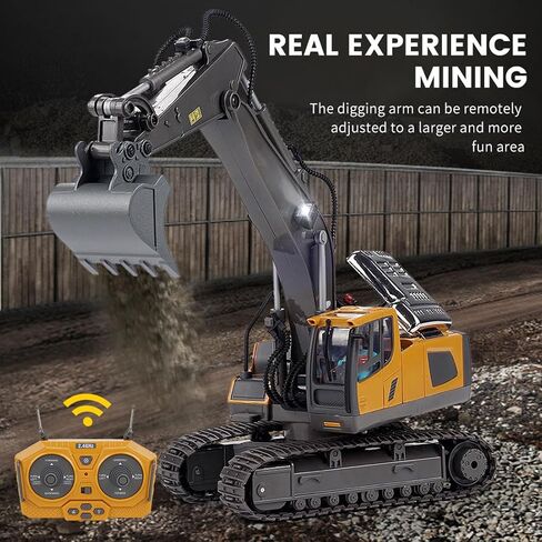 حفارة هندسة RC للبالغين ، 1/20 مقياس 2.4G 11CH سبائك RC حفارة مع الأضواء والمؤثرات الصوتية ، 360 درجة ذراع الحفر القابلة للتدوير والقابلة للسحب ، هدية للبالغين in Saudi Arabia