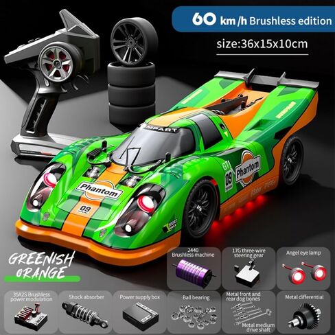 1:16 SCALE SCALE RC DRIFT CAR ، 2.4G 4WD 60km/H عالي السرعة طراز سيارات رياضية التحكم عن بُعد ، Demon Angel Eye Lights Drift Rc -Drifting Cars مع إطارات السباق والإطارات in Kuwait