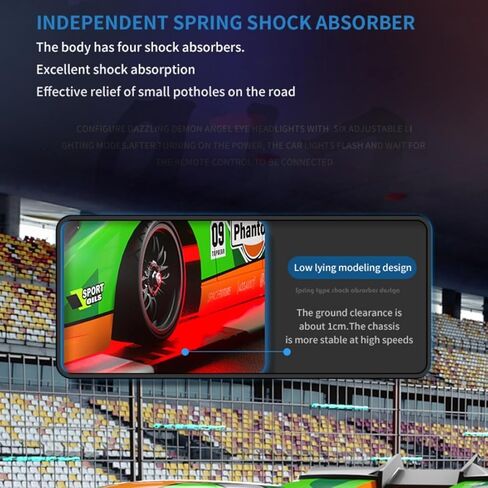 1:16 SCALE SCALE RC DRIFT CAR ، 2.4G 4WD 60km/H عالي السرعة طراز سيارات رياضية التحكم عن بُعد ، Demon Angel Eye Lights Drift Rc -Drifting Cars مع إطارات السباق والإطارات in Kuwait