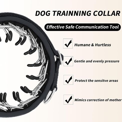 Martingale No Pull Cog Collar للكلاب الكبيرة المتوسطة الصغيرة ، والنيايلون الثقيلة عاكسة قابلة للتعديل طوق الانزلاق السحب مع مشبك للتدريب المشي M أسود الأسود in Kuwait