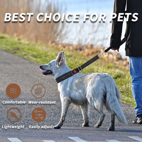 Martingale No Pull Cog Collar للكلاب الكبيرة المتوسطة الصغيرة ، والنيايلون الثقيلة عاكسة قابلة للتعديل طوق الانزلاق السحب مع مشبك للتدريب المشي M أسود الأسود in Kuwait