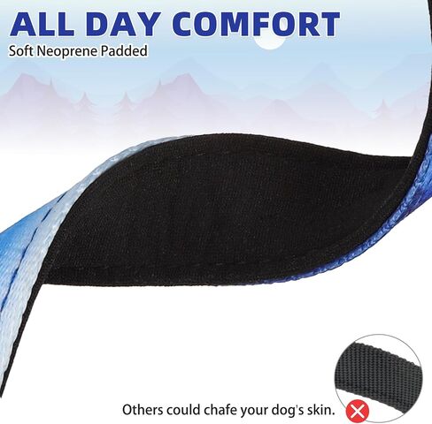 طوق Kooltail Martingale للكلاب ، طوق الكلب الشاق الناعم من النايلون الكلب للكلاب الصغيرة المتوسطة الصغيرة ، لا يمكن تعديله بدون سحب جرو عريض متين مع تصميم نمط للفتيان ، الأزرق L in Kuwait