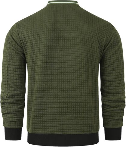 HOOD CREW Men’s Lightweight Casual Jackets Varsity Bomber Jacket Coat with Zipper in Kuwait