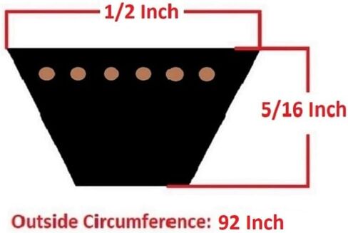 #Uus Parts Gear Transmission Belt for John-Deere for Saber 1948GV 1948HV (92 inch × 1/2 inch) (Fantparts#96253146) in Saudi Arabia