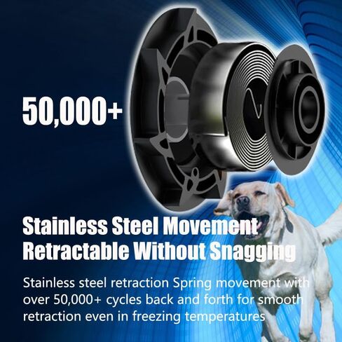 Retractable Dog Leash Hands-Free Adjustable Length 16ft with Safety Lock Durable Nylon Belt for Small Medium Large Dogs Easy Walk Training Portable Dog Leash Black M in Saudi Arabia