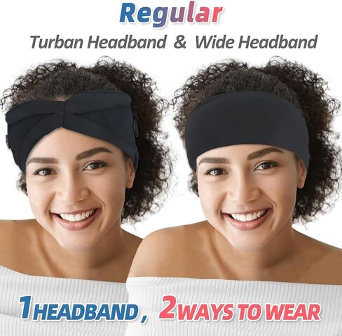 HoogaLife 4 قطع عصابات رأس مع أزرار للقناع، عمامة للنساء والرجال غير قابلة للانزلاق للتمارين الرياضية تحمي شعرك وأذنيك - مجموعة طبية in Kuwait