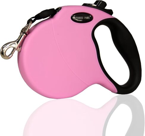 Medium 16 FT Retractable Dog Leash – Adjustable Hands-Free Leash for Dogs Up to 44lbs, Tangle-Free Nylon with Ergonomic Grip for Walking, Training & Outdoor Safety Red M in Saudi Arabia