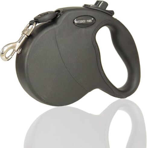 Retractable Dog Leash Hands-Free Adjustable Length 16ft with Safety Lock Durable Nylon Belt for Small Medium Large Dogs Easy Walk Training Portable Dog Leash Black M in Saudi Arabia