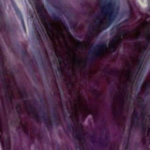 Wissmach Stained Glass Sheet and Mosaic Glass: Medium Purple w/Streaks of Dark Purple & White Opal (8"x6"-1 Sheet) by BiNARi Glass Studio in Saudi Arabia