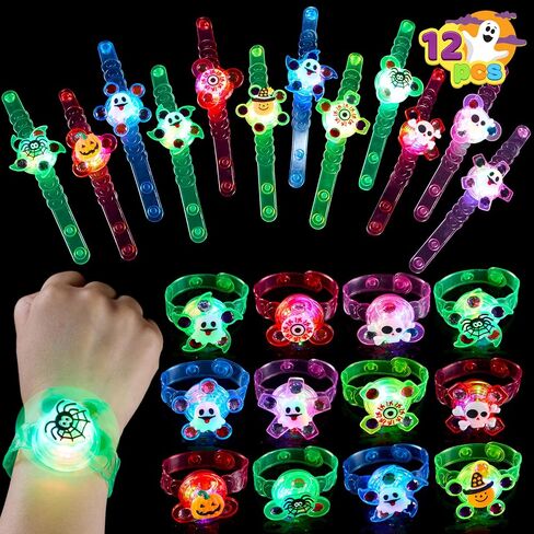 Joyin 12 PCS Halloween LED Light Up Bracelets ، Glow Flowing Wristband Toys Toys for Kids ، Glow in the Dark Party Favors ، خدعة أو يعامل لجوائز ألعاب الفصول الدراسية ، و Goodie Bag Fillers in Kuwait