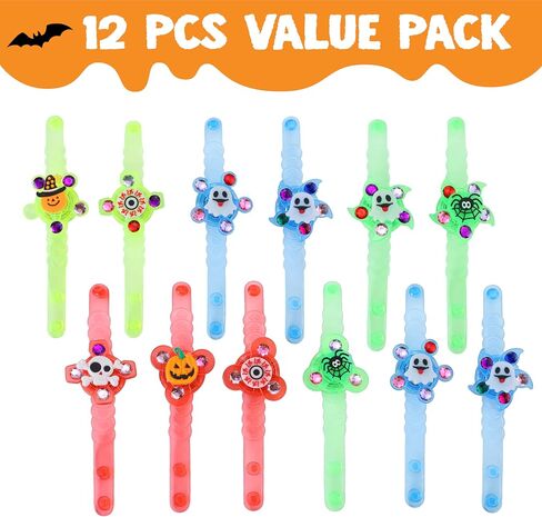 Joyin 12 PCS Halloween LED Light Up Bracelets ، Glow Flowing Wristband Toys Toys for Kids ، Glow in the Dark Party Favors ، خدعة أو يعامل لجوائز ألعاب الفصول الدراسية ، و Goodie Bag Fillers in Kuwait