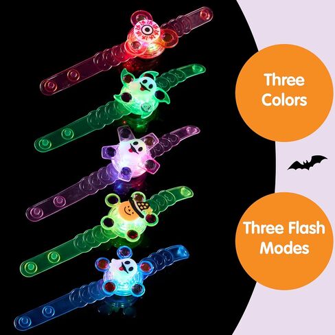 Joyin 12 PCS Halloween LED Light Up Bracelets ، Glow Flowing Wristband Toys Toys for Kids ، Glow in the Dark Party Favors ، خدعة أو يعامل لجوائز ألعاب الفصول الدراسية ، و Goodie Bag Fillers in Kuwait