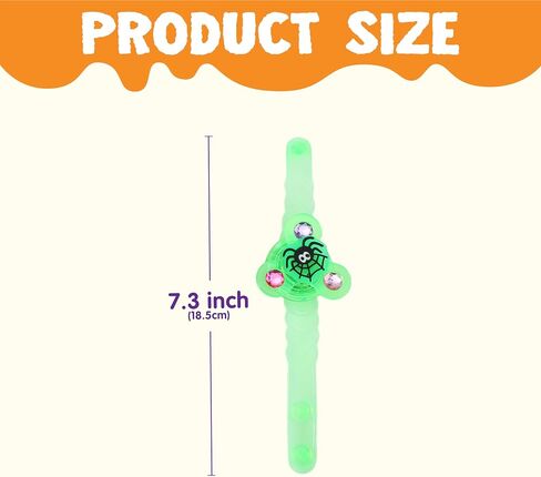 Joyin 12 PCS Halloween LED Light Up Bracelets ، Glow Flowing Wristband Toys Toys for Kids ، Glow in the Dark Party Favors ، خدعة أو يعامل لجوائز ألعاب الفصول الدراسية ، و Goodie Bag Fillers in Kuwait