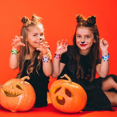 Joyin 12 PCS Halloween LED Light Up Bracelets ، Glow Flowing Wristband Toys Toys for Kids ، Glow in the Dark Party Favors ، خدعة أو يعامل لجوائز ألعاب الفصول الدراسية ، و Goodie Bag Fillers in Kuwait