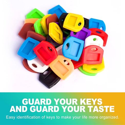 24 Pack Multi-Colored Plastic Key Tags with Write-On Labels & Split Rings, Flexible & Durable ID Markers for Easy Identification of House, Office, Car & Luggage in Saudi Arabia