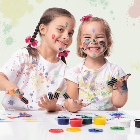 إسفنجات الأصابع daubers ، 10 pcs اللوحة الأصابع الرسم الحرف الإسفنج ، أصابع الوجه إسفنجات الطلاء مجموعة الحرف ، أصابع الحرف اسفنجة daubers مشروع الرسم للفنون الحبر المصنعة in Saudi Arabia