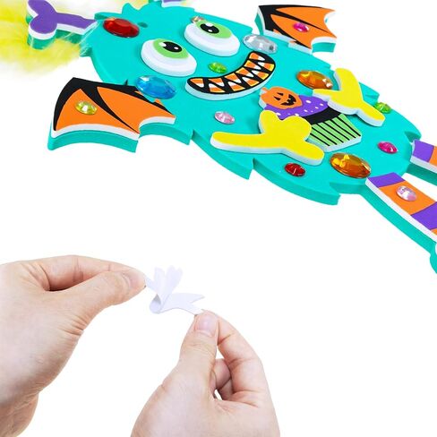 Winlyn 24 Sets Halloween Fall Crafts Kits for Kids Diy Monster Olments Foam Monster Monster Crafts Arts and Classe for Kids Classroom Art Party Favors in Saudi Arabia