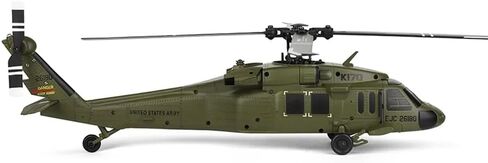 طائرة هليكوبتر K170 UH60L RC مع Gyro 6 محاور ، 2.4G 4CH طائرة هليكوبتر العسكرية التي يتم التحكم فيها عن بُعد محرك 6G محرك للمبتدئين للمبتدئين البالغين in Kuwait