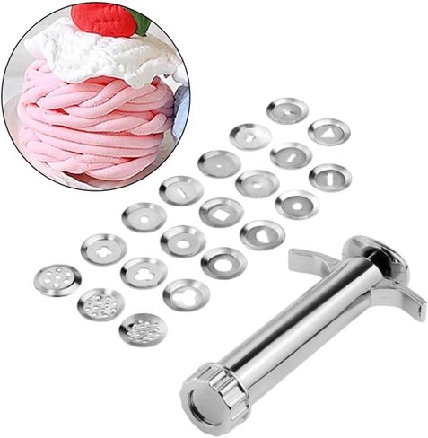 طارد الطين الفولاذ المقاوم للصدأ مجموعة لكعكة فندان تزيين الفخار النحت مع 20 أقراص قابلة للتبديل in Kuwait