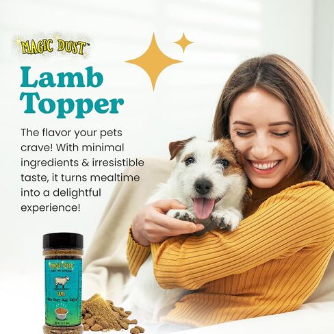 Wild Meadow Farms - Magic Dust Beef Topper ، وبروتين واحد من طراز Pet Food Topper للكلاب والقطط ، ويعزز النكهة ورفع الإثارة في وقت الوجبة من أجل أكلة من الصعب إرضاءها - 3.5 أوقية في نكهة اللحم البقري in Kuwait