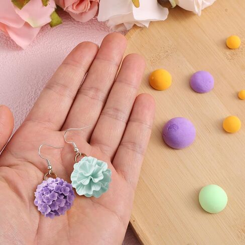 Half Round Ball Polymer Clay Mold, 10 Sizes Silicone Air Dry Clay Hemisphere Maker Perfect for Jewelry Making Earrings Decoration Kit and DIY Craft Projects Tools in Saudi Arabia