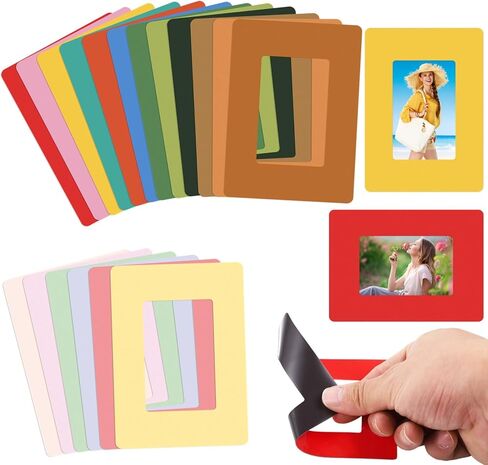 60 إطارات صور ملونة متنوعة ، حجم محفظة قابلة لإعادة الاستخدام 4.5 × 3.3 في الأكمام للعرض على الثلاجات والألواح البيضاء والخزائن والخزائن in Saudi Arabia