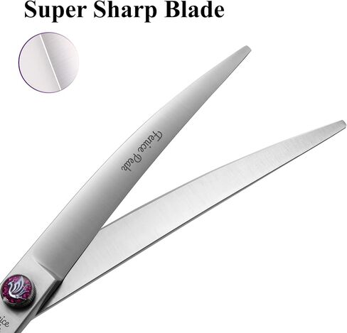 Fenice Peak 8 '' Straight Dog Grooming مقص مع برغي زخرفي احترافي 440 ج in Kuwait