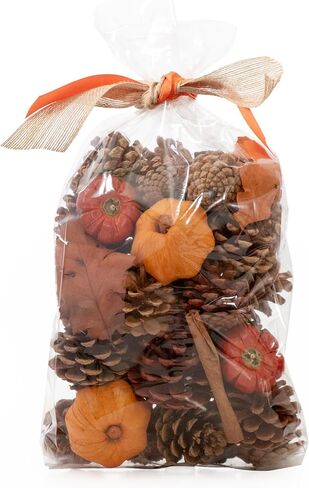 pinecones Andaluca Natural ، أوراق القرع المصنوعة من خشب البلوط السقوط ديكور حشو Potpourri (الخريف) in Kuwait