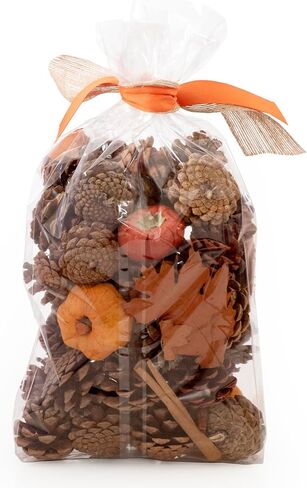 pinecones Andaluca Natural ، أوراق القرع المصنوعة من خشب البلوط السقوط ديكور حشو Potpourri (الخريف) in Kuwait