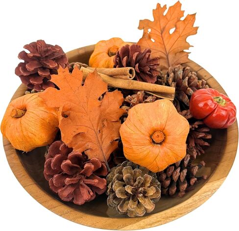 pinecones Andaluca Natural ، أوراق القرع المصنوعة من خشب البلوط السقوط ديكور حشو Potpourri (الخريف) in Kuwait
