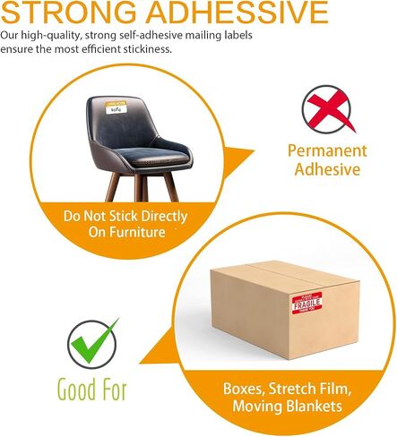 300 Count 3.5 x 2 Large Home Moving Packing Box Labels for 3-4 Bedroom House with Writable Notes Areas, 7 Color Coded Moving Labels for Boxes + Fragile Moving Stickers in Saudi Arabia