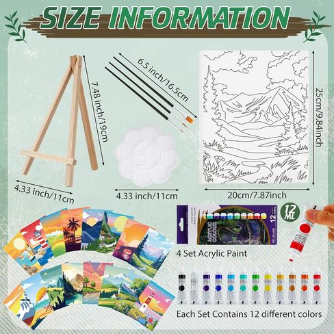 Zhanmai 88 Pcs 8 x 10 Inch Pre Drawn Canvas for Painting Kit Pre Stretched Canvas for Sip and Paint Party Favor Coloring DIY Virtual Party Birthday Gifts Adult's Date Night(Afro Queen) in Saudi Arabia