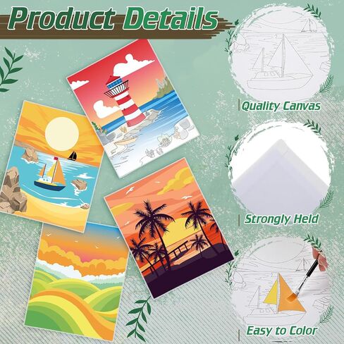 Zhanmai 88 Pcs 8 x 10 Inch Pre Drawn Canvas for Painting Kit Pre Stretched Canvas for Sip and Paint Party Favor Coloring DIY Virtual Party Birthday Gifts Adult's Date Night(Afro Queen) in Saudi Arabia