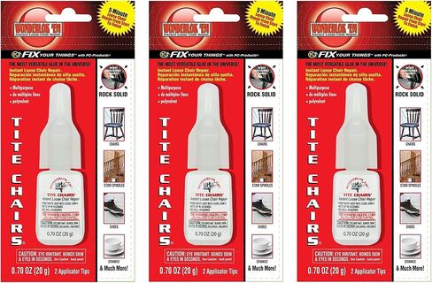 Adhesive for Chair Joint and Furniture Repair, 20 Gram (Set of 3), Clear/Transparent, Liquid, Fast Drying, Easy To Apply in Saudi Arabia