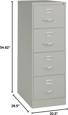 ملف عمودي لويل 4-Drawer ، 18 × 26-1/2 في 52 بوصة ، رمادي فاتح in Saudi Arabia