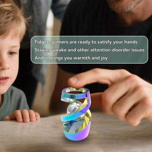 Metal Fidget Toy, Fidget Spinners, Adult Fidget Toys, Fidgets for Anxiety and Stress, Desk Adult Fidgeting Stress Relief Gift (Colorful) in Saudi Arabia